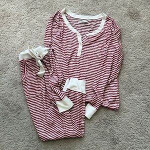 Striped Red and White Pajamas
